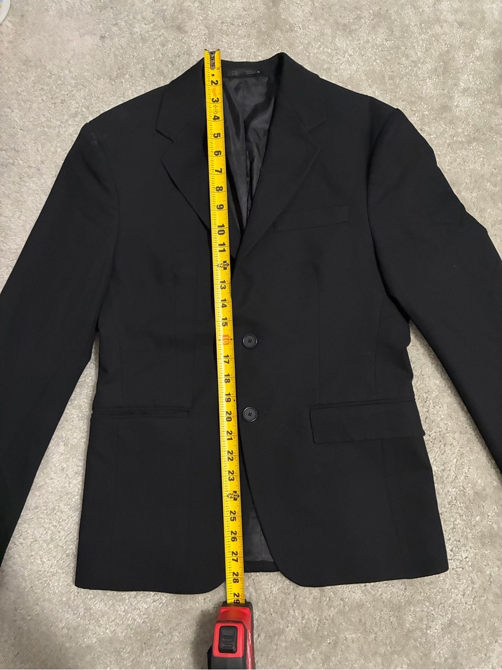 Zara Black Two-Button Men's Blazer